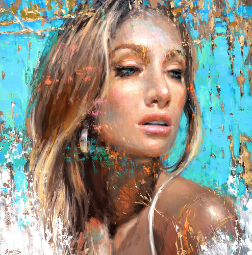From a series of Female images #5 by Dmitry Spiros, Painting for Sale on Singulart