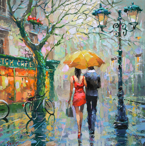 Music of the rain van Dmitry Spiros, Schilderij te koop op Singulart