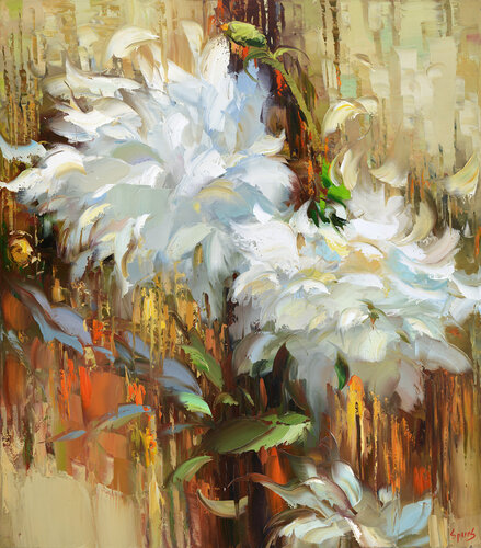 FLOWERS. Evening inspiration #2 von Dmitry Spiros, Malerei kaufen auf Singulart