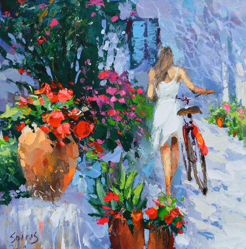 Flowers morning di Dmitry Spiros, Pittura in vendita su Singulart