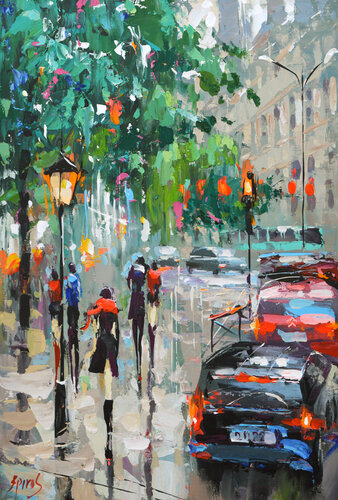 Summer rainy day van Dmitry Spiros, Schilderij te koop op Singulart