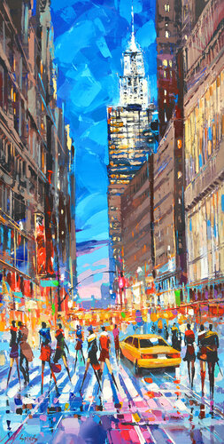 Evening bustle van Dmitry Spiros, Schilderij te koop op Singulart