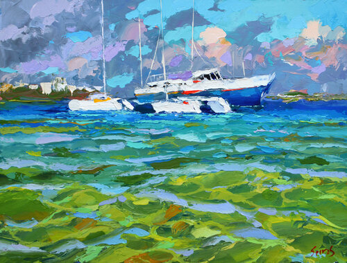 Caribbean noon van Dmitry Spiros, Schilderij te koop op Singulart