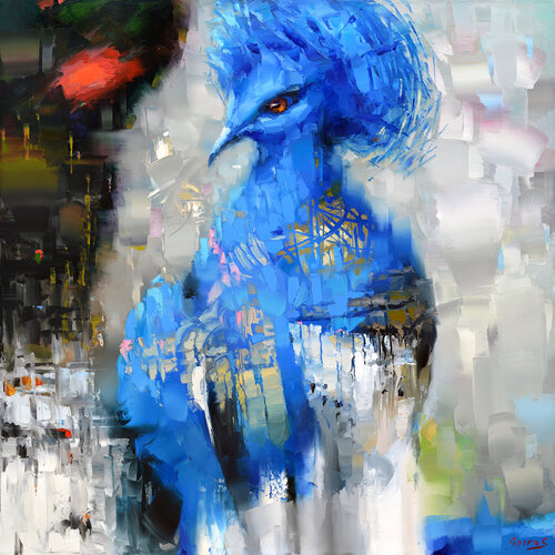 Crowned dove di Dmitry Spiros, Pittura in vendita su Singulart