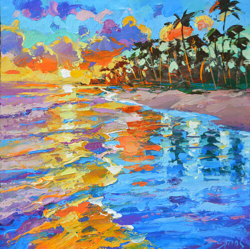 Sunset reflection di Dmitry Spiros, Pittura in vendita su Singulart