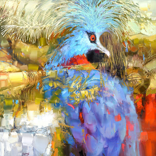 Crowned dove #2 by Dmitry Spiros, Painting for Sale on Singulart