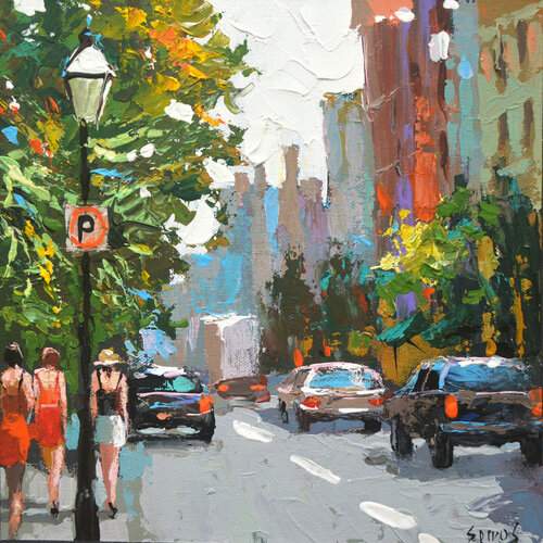 City scetches # 8 by Dmitry Spiros, Painting for Sale on Singulart