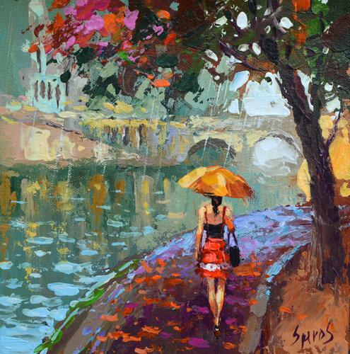 Rainy embankment von Dmitry Spiros, Malerei kaufen auf Singulart