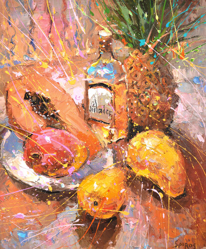 Tekila y frutas van Dmitry Spiros, Schilderij te koop op Singulart