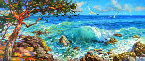 Coastal Vision di Dmitry Spiros, Pittura in vendita su Singulart