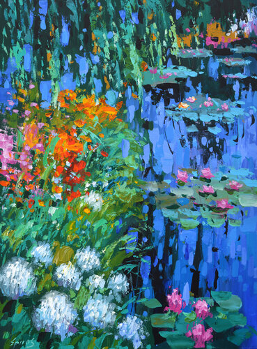 Water lillies par Dmitry Spiros, Peinture en vente sur Singulart