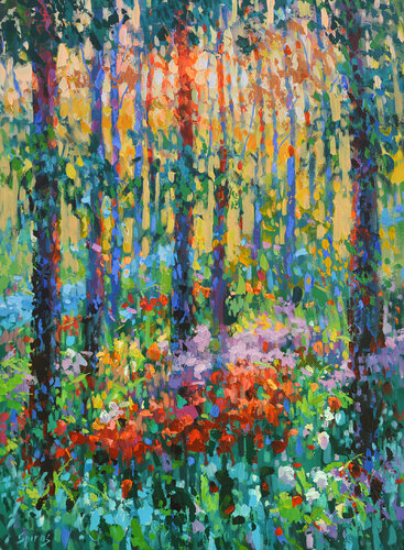 Sunny forest di Dmitry Spiros, Pittura in vendita su Singulart