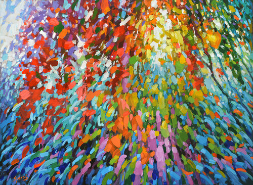 Autumn lights colors par Dmitry Spiros, Peinture en vente sur Singulart