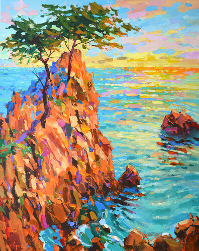 Lonely pines 2 van Dmitry Spiros, Schilderij te koop op Singulart