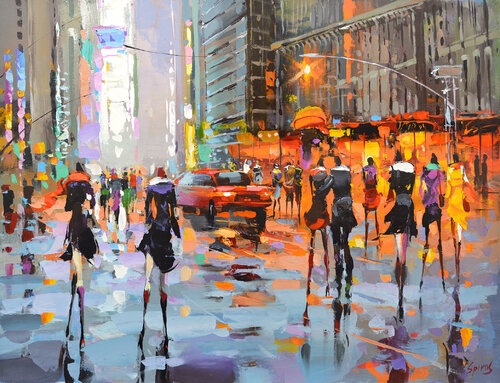 From the series Rhythms of streets #5 di Dmitry Spiros, Pittura in vendita su Singulart