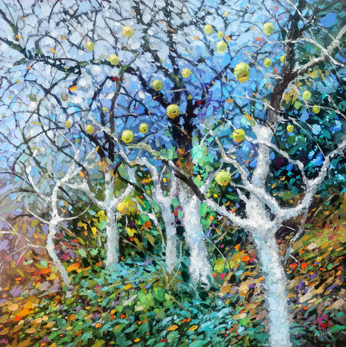 Autumn apple trees von Dmitry Spiros, Malerei kaufen auf Singulart