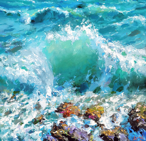 Caribbean wave 2 von Dmitry Spiros, Malerei kaufen auf Singulart