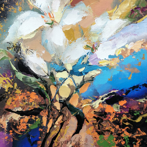 Abstract flowers 6 di Dmitry Spiros, Pittura in vendita su Singulart