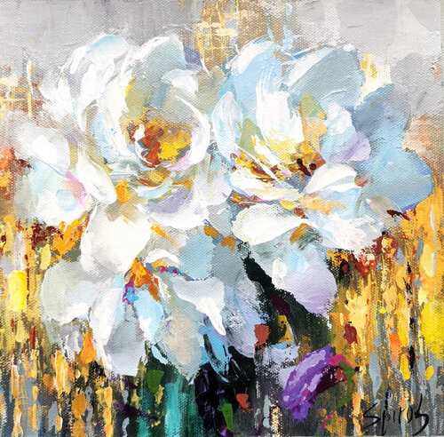 Abstract flowers 9 van Dmitry Spiros, Schilderij te koop op Singulart