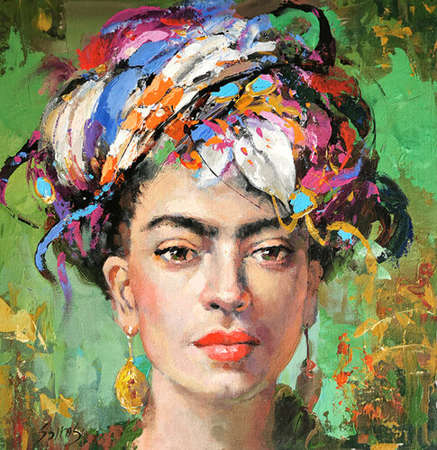 Frida's Youth van Dmitry Spiros, Schilderij te koop op Singulart