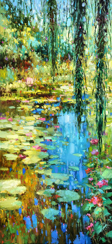 An overgrown pond von Dmitry Spiros, Malerei kaufen auf Singulart
