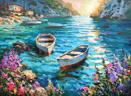 Quiet Bay by Dmitry Spiros, Painting for Sale on Singulart