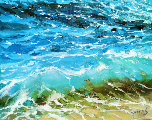 Wave caribbean di Dmitry Spiros, Pittura in vendita su Singulart