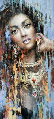 From a series of female images #3 di Dmitry Spiros, Pittura in vendita su Singulart