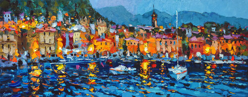 Bahía nocturna by Dmitry Spiros, Painting for Sale on Singulart