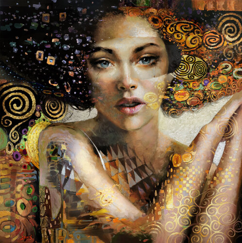 From a series of "Female images" #11 di Dmitry Spiros, Pittura in vendita su Singulart