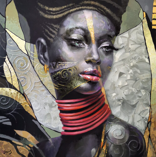 From a series of "Female images" #15 di Dmitry Spiros, Pittura in vendita su Singulart