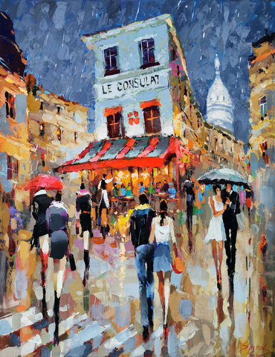 Unexpected rain di Dmitry Spiros, Pittura in vendita su Singulart