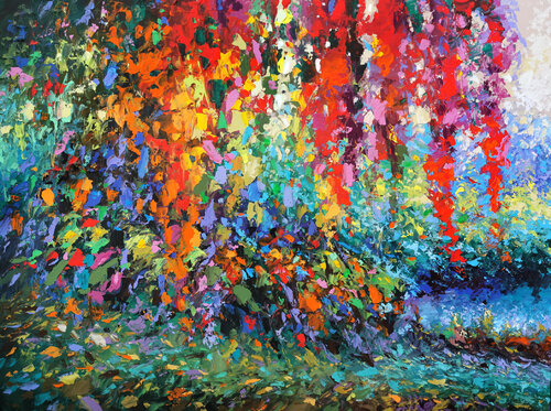 First Autumn lights colors di Dmitry Spiros, Pittura in vendita su Singulart