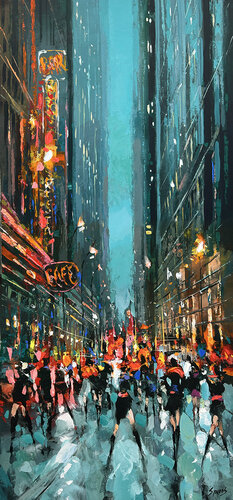 Midnight City Pulse von Dmitry Spiros, Malerei kaufen auf Singulart