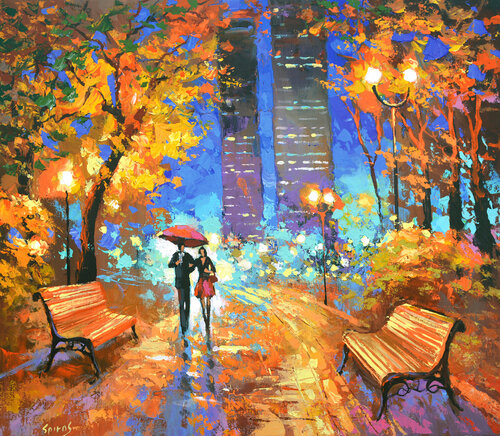 Nocturnal fragrance van Dmitry Spiros, Schilderij te koop op Singulart