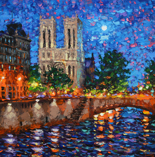 Notre Dame at night Dmitry Spiros