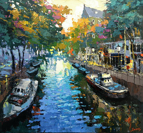 The first colors of autumn van Dmitry Spiros, Schilderij te koop op Singulart