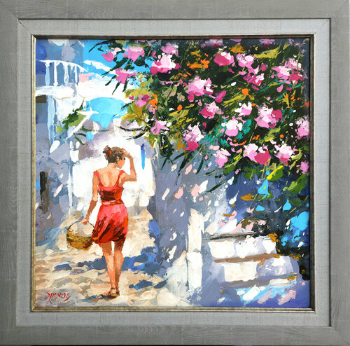 Greek lane van Dmitry Spiros, Schilderij te koop op Singulart