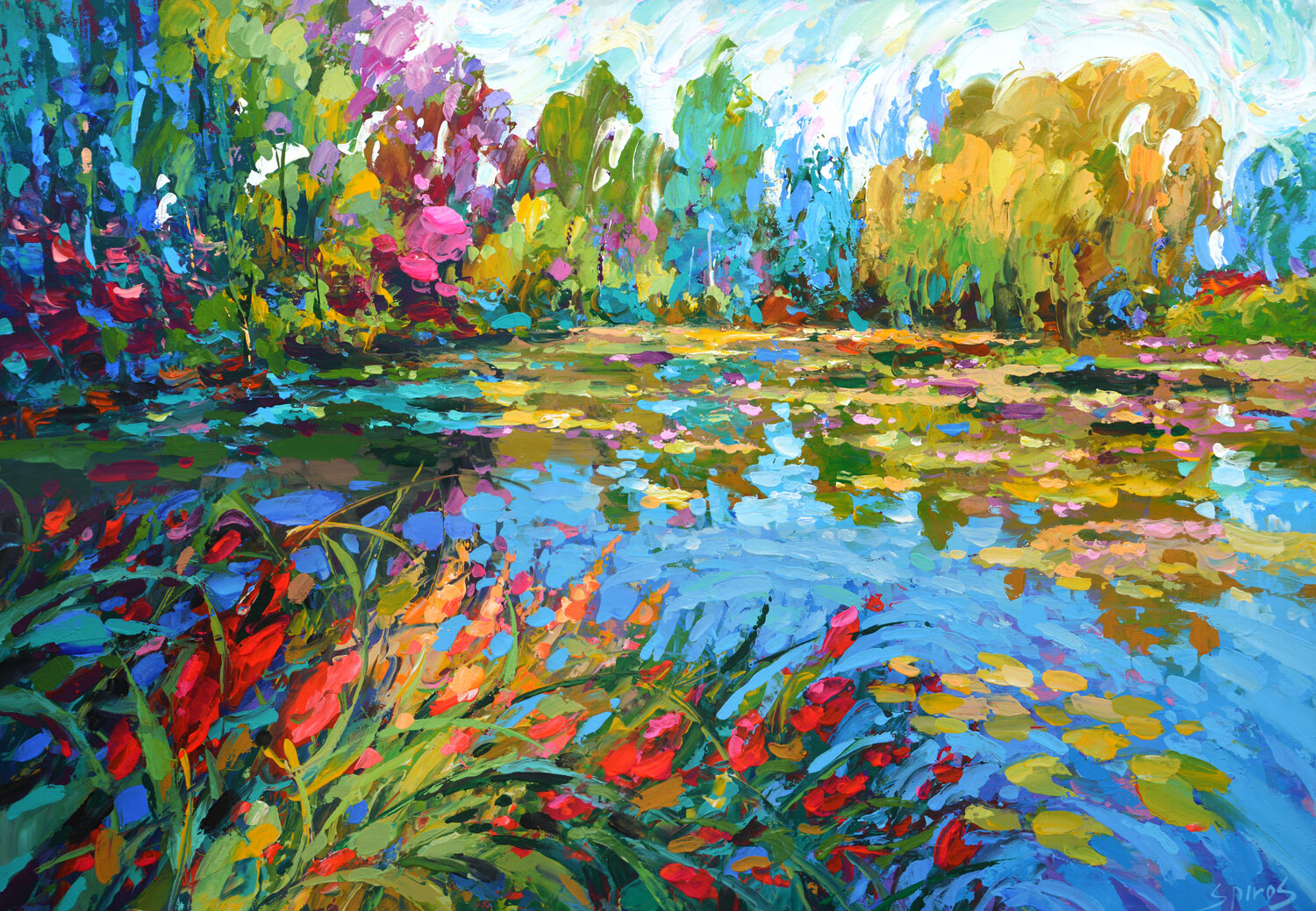 The smell of herbs at sunset Dmitry Spiros Originalgemälde zu verkaufen