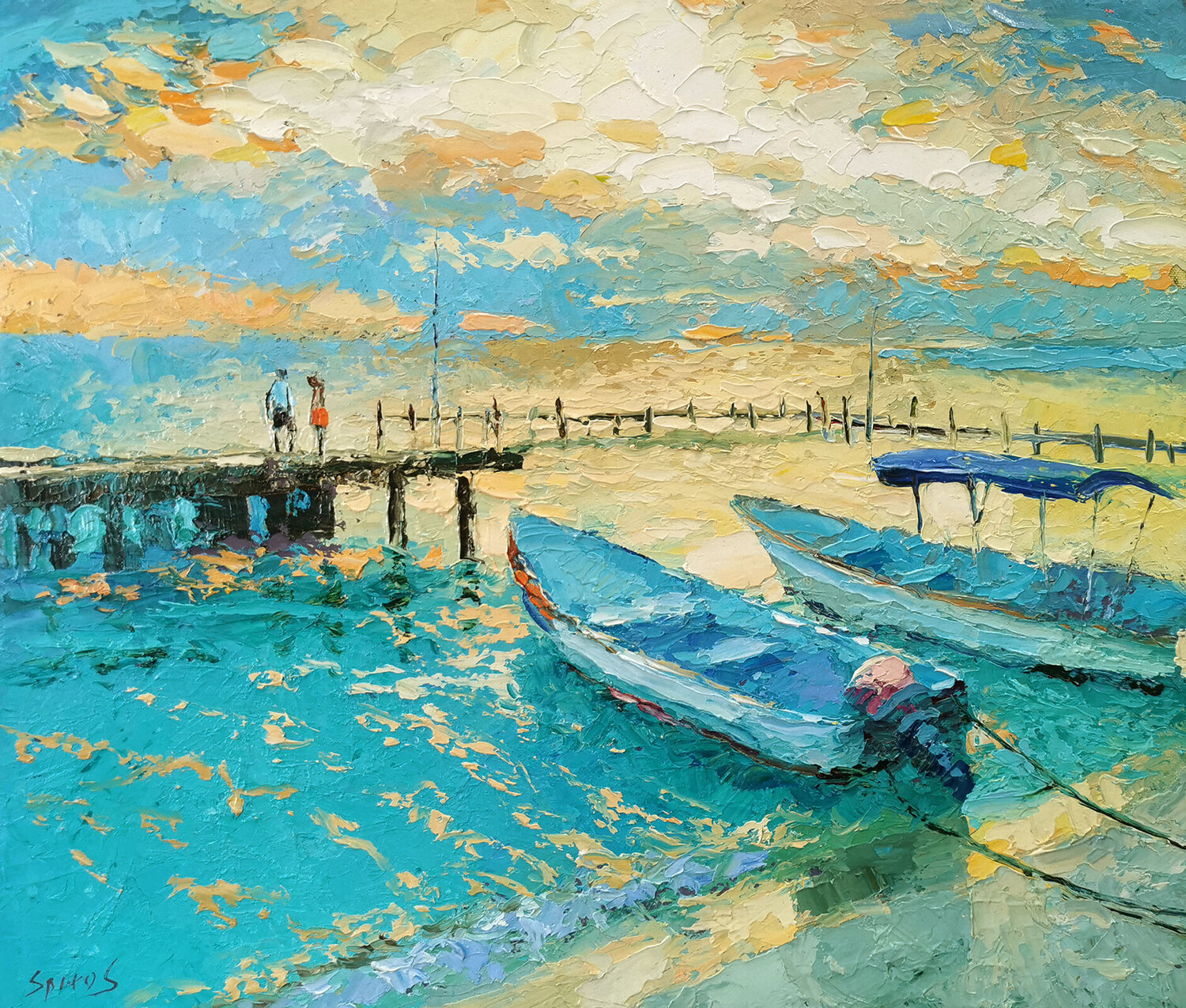 Fishing boats evening Dmitry Spiros