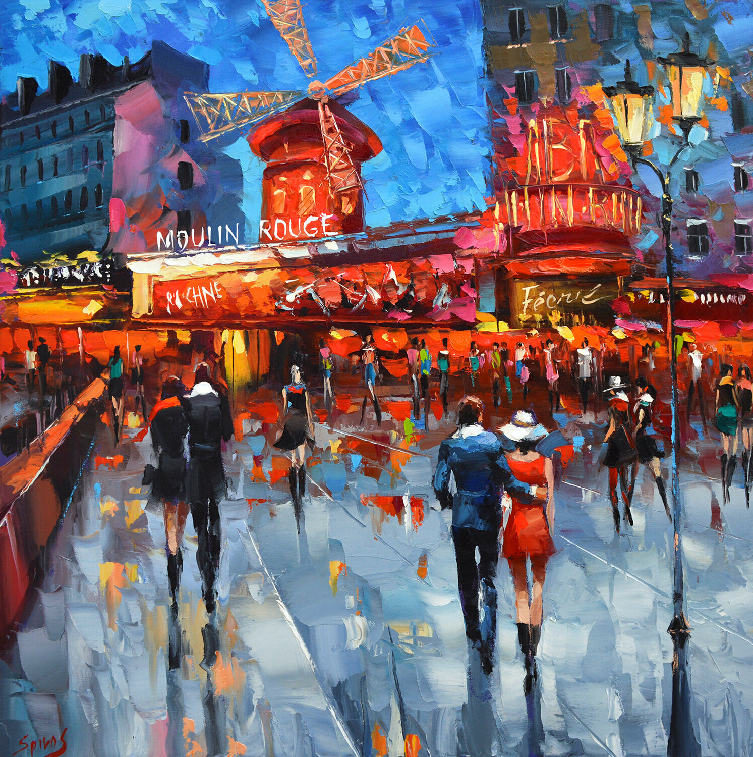 Moulin Rouge at night Dmitry Spiros