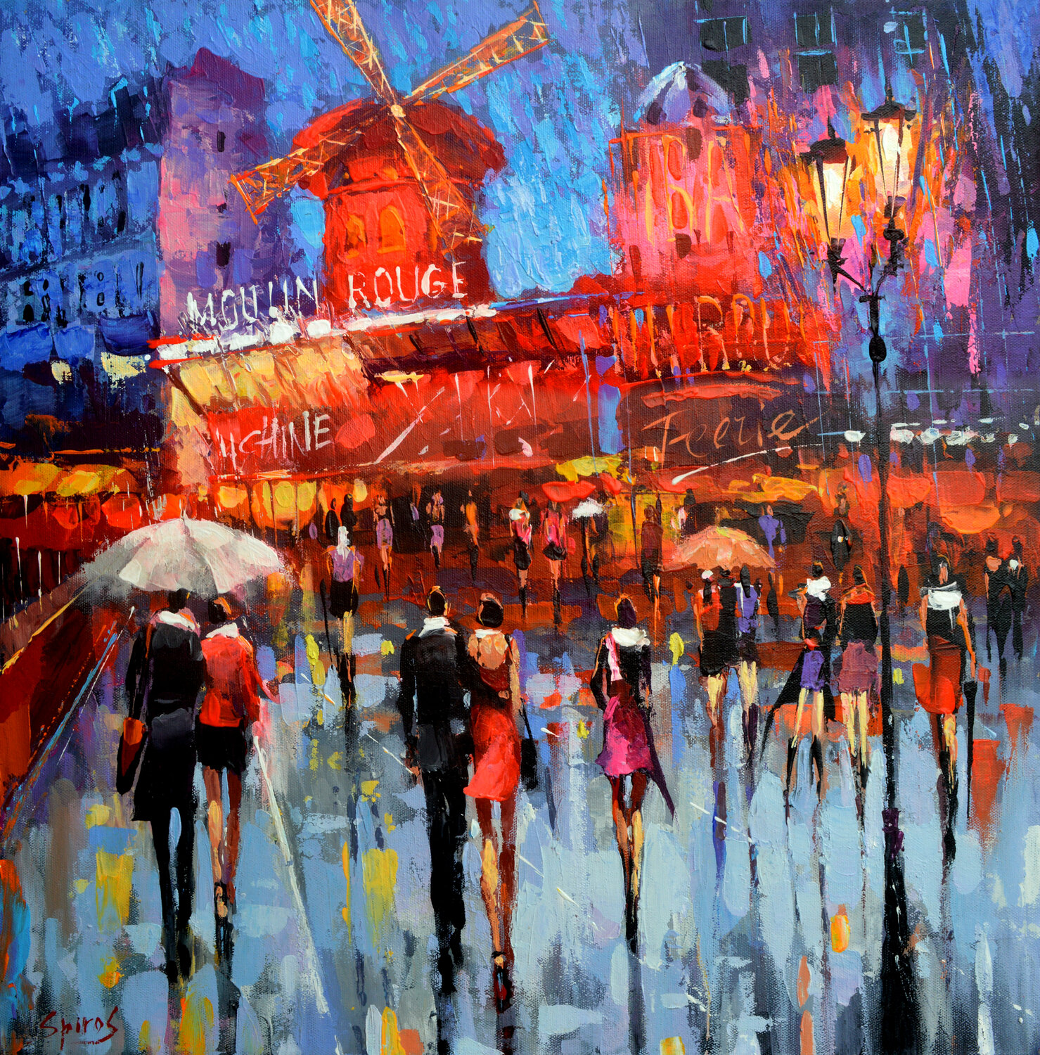 On Boulevard Clichy at night Dmitry Spiros
