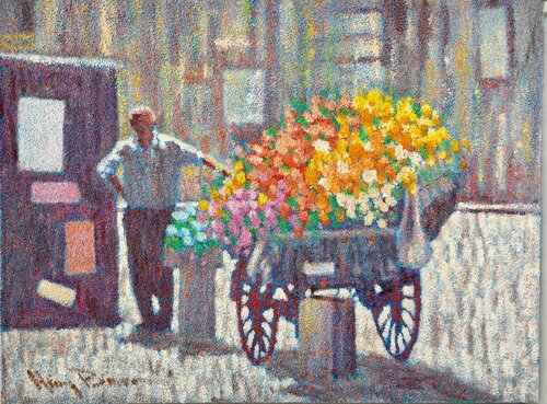 Flower Seller von Henry Benson, Malerei kaufen auf Singulart