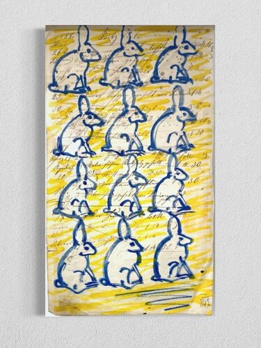 Untitled (Bunnies) by Norbert Fleischer, 종이 for Sale on Singulart