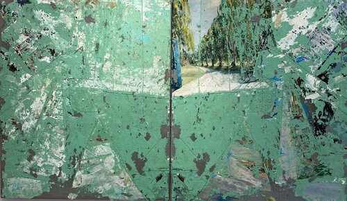 Abstract Construct #13 and #14 (Diptych) van James Gortner, Schilderij te koop op Singulart