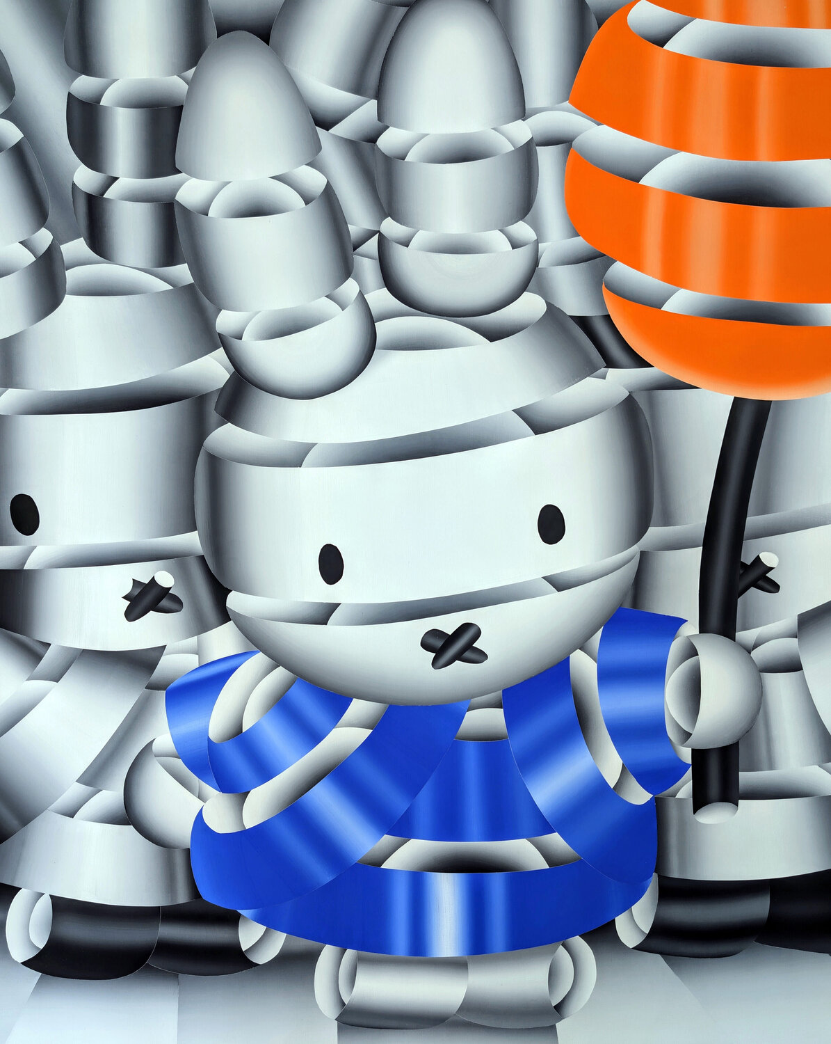 Blue Miffy Geoffrey Bouillot Originalgemälde zu verkaufen