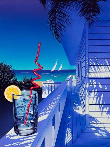 Drink on Beach House van Bern Foster, Werk op papier te koop op Singulart