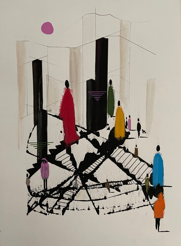 Vertical Journeys par Carmen CARPENA, Peinture en vente sur Singulart