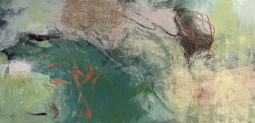 Koi Pond de Jayne Walther, Pintura a la venta en Singulart