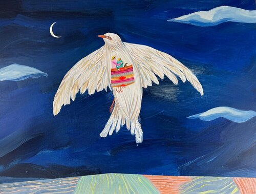 The Refugees di Deedee Cheriel, Pittura in vendita su Singulart